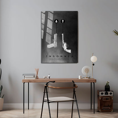 Flex Designs Metal Poster Insomnia Minimalist 5 x 7" Home Goods - Movie 2002 Movie Metal Poster