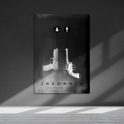 Flex Designs Metal Poster Insomnia Minimalist 5 x 7" Home Goods - Movie 2002 Movie Metal Poster