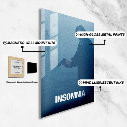 Flex Designs Metal Poster Insomnia Theatrical 16 x 24" Home Goods - Movie 2002 Movie Metal Poster