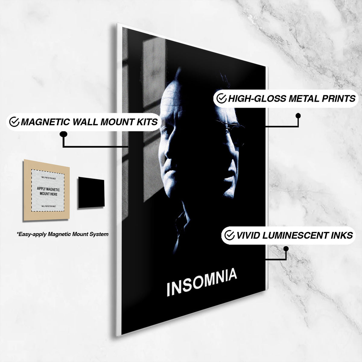 Flex Designs Metal Poster Insomnia 16 x 24" Home Goods - Movie 2002 Movie Metal Poster