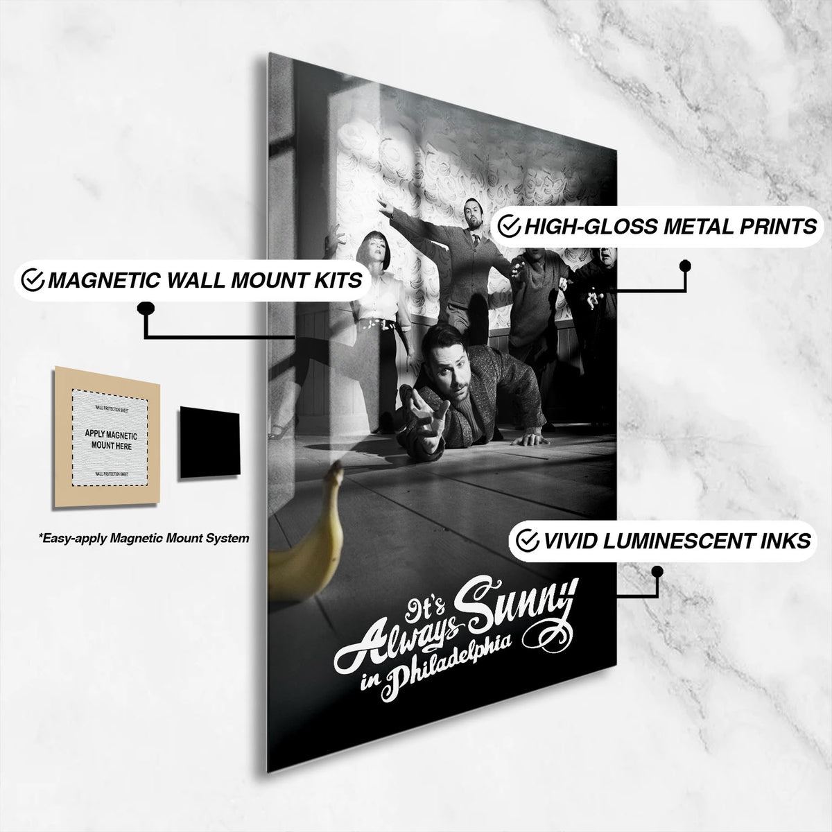 Flex Designs Metal Poster Its Always Sunny in Philadelphia 16 x 24" Home Goods - TV Show 2005 TV Show Metal Poster