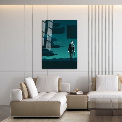 Flex Designs Metal Poster John Wick Sketch 16 x 24" Home Goods - Movie 2014 Movie Metal Poster
