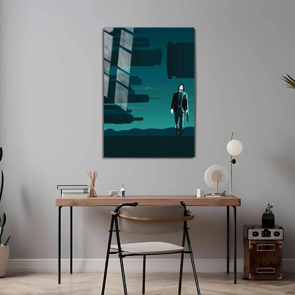 Flex Designs Metal Poster John Wick Sketch 5 x 7" Home Goods - Movie 2014 Movie Metal Poster