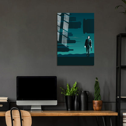 Flex Designs Metal Poster John Wick Sketch 24 x 36" Home Goods - Movie 2014 Movie Metal Poster