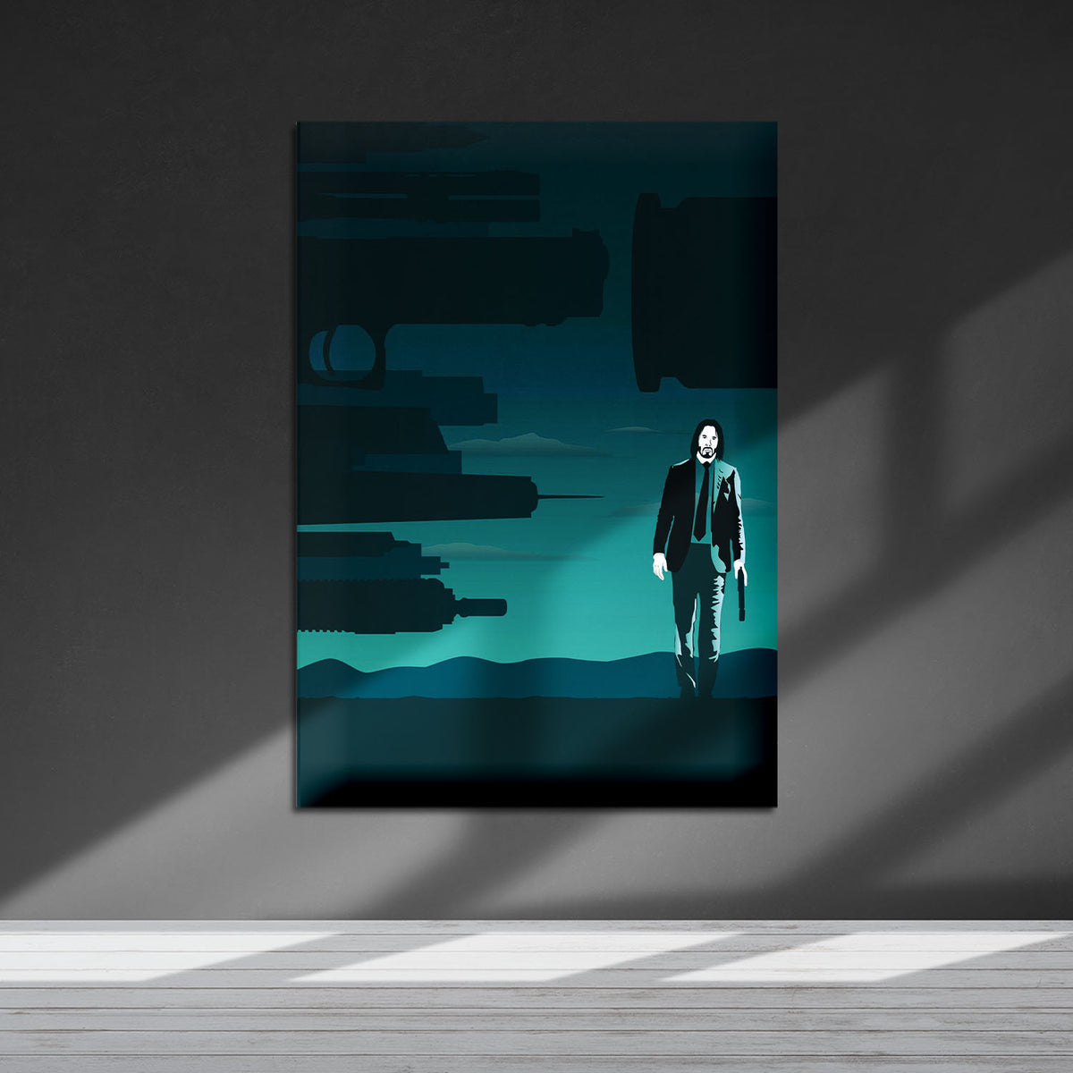 Flex Designs Metal Poster John Wick Sketch 5 x 7" Home Goods - Movie 2014 Movie Metal Poster