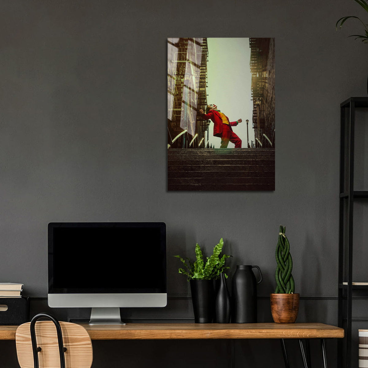 Flex Designs Metal Poster Joker Textless 24 x 36" Home Goods - Movie 2019 Movie Metal Poster