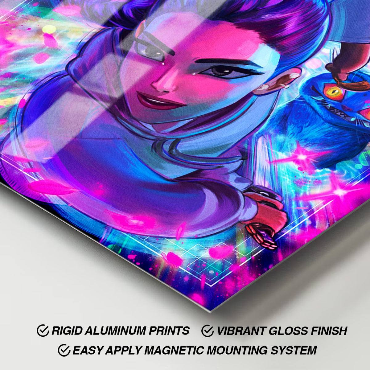Flex Designs Metal Poster KPop Demon Hunters Textless 11 x 17" Home Goods - Movie 2025 Movie Metal Poster