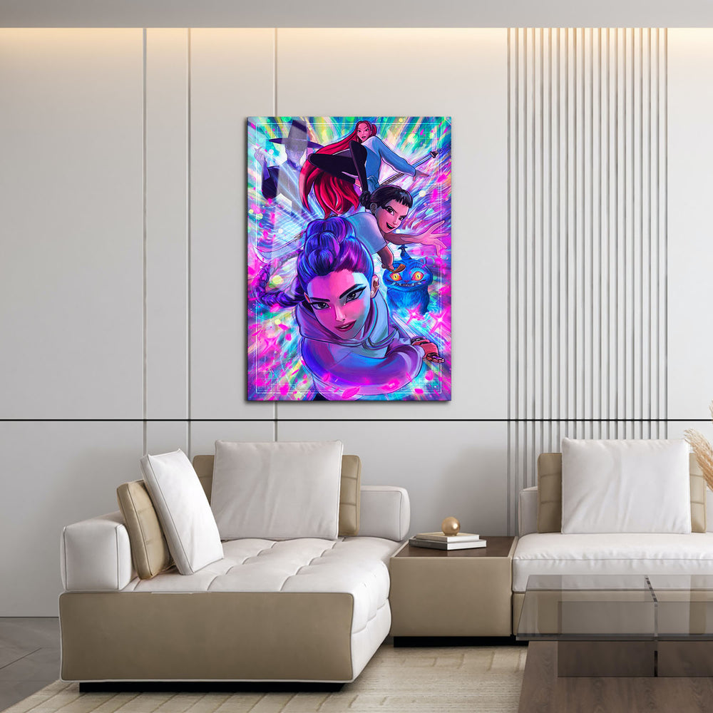 Flex Designs Metal Poster KPop Demon Hunters Textless 16 x 24" Home Goods - Movie 2025 Movie Metal Poster