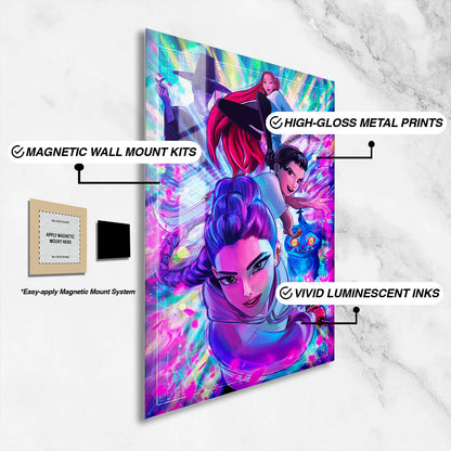 Flex Designs Metal Poster KPop Demon Hunters Textless 16 x 24" Home Goods - Movie 2025 Movie Metal Poster