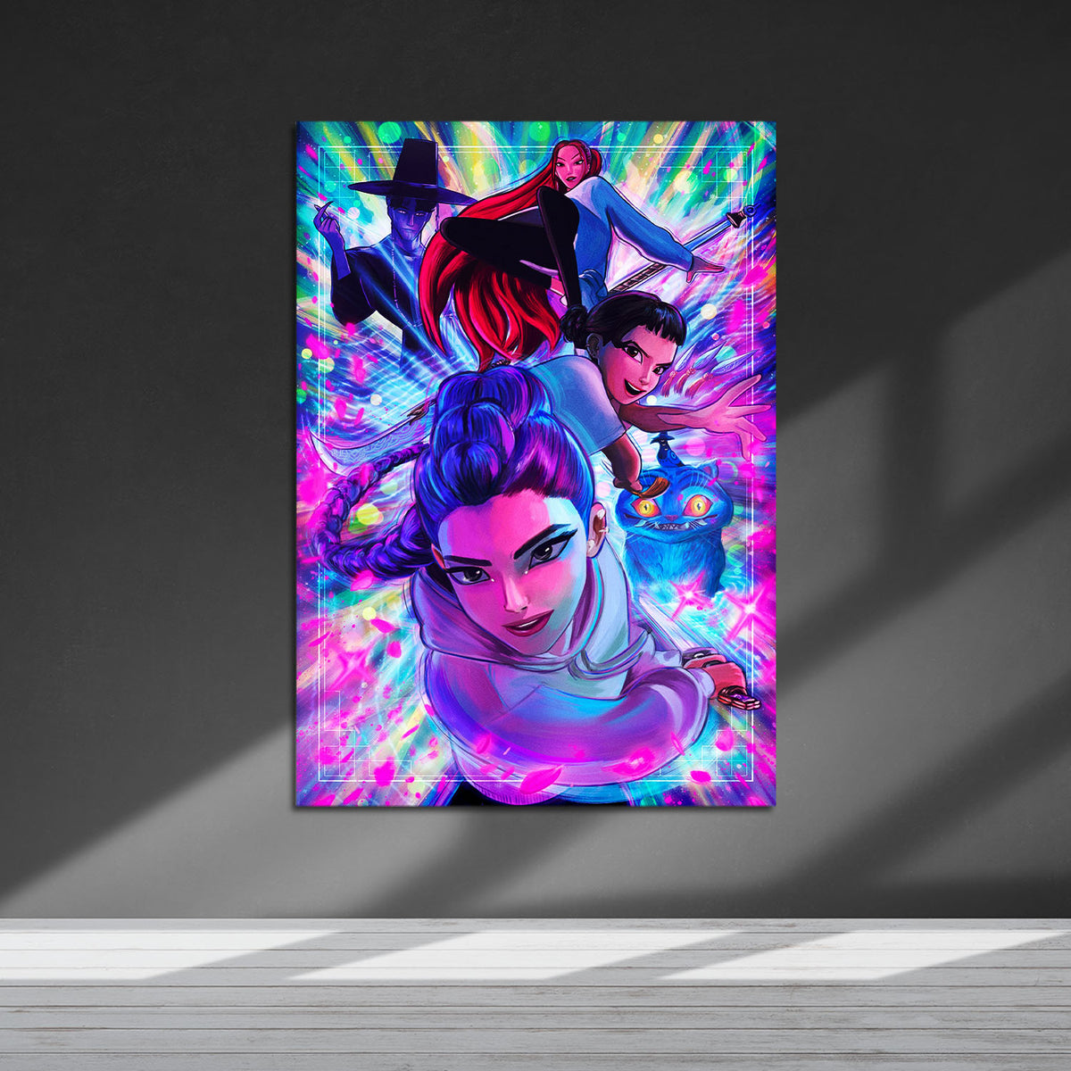 Flex Designs Metal Poster KPop Demon Hunters Textless 5 x 7" Home Goods - Movie 2025 Movie Metal Poster