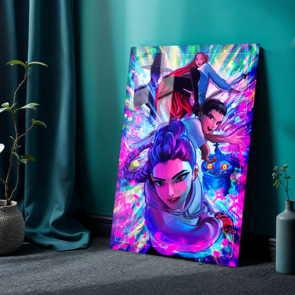Flex Designs Metal Poster KPop Demon Hunters Textless 24 x 36" Home Goods - Movie 2025 Movie Metal Poster