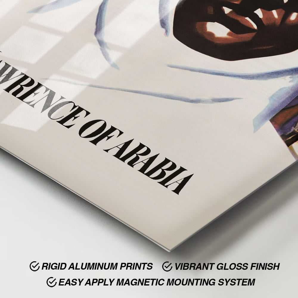 Flex Designs Metal Poster Lawrence of Arabia Cinematic 11 x 17" Home Goods - Movie 1962 Movie Metal Poster