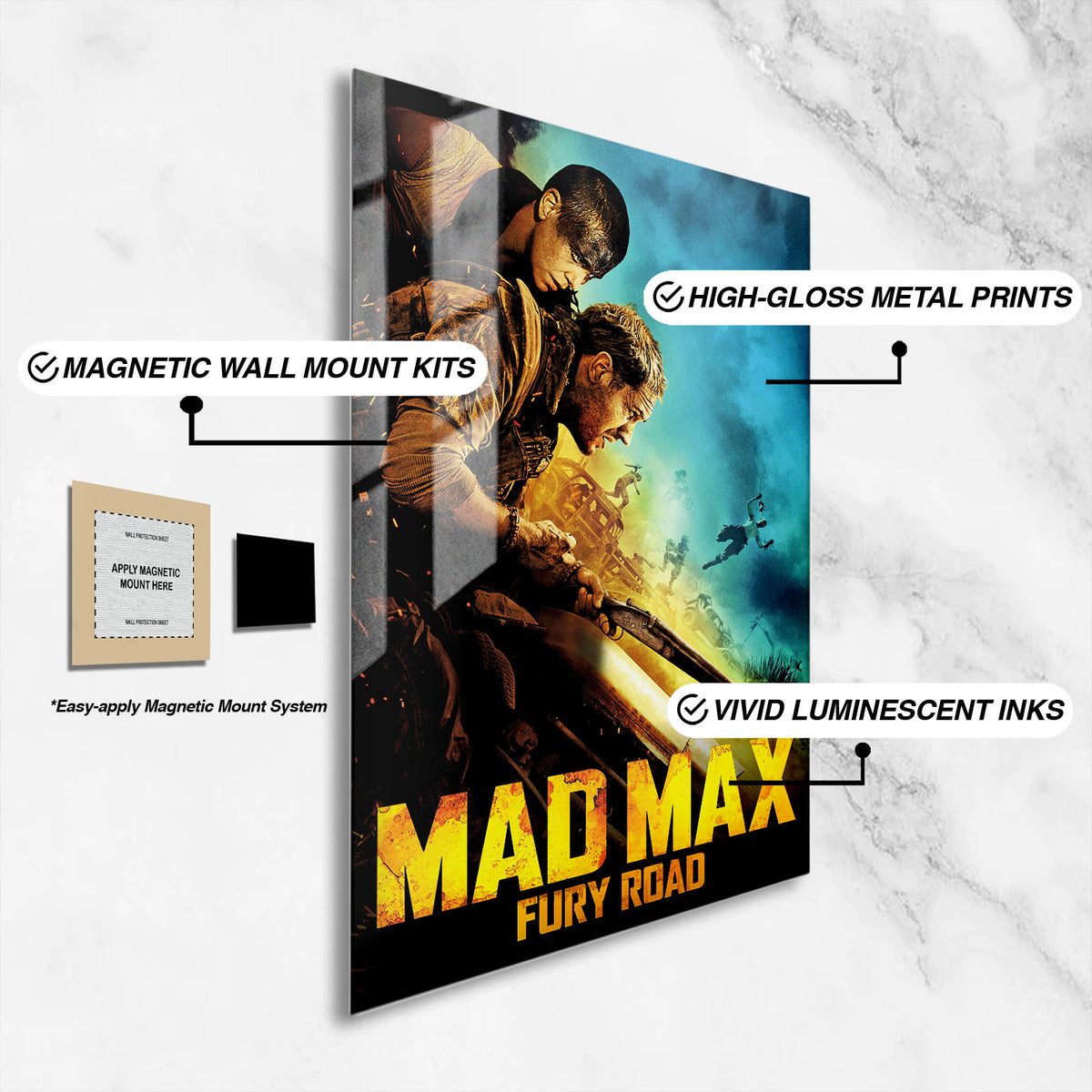 Flex Designs Metal Poster Mad Max- Fury Road 16 x 24" Home Goods - Movie 2015 Movie Metal Poster