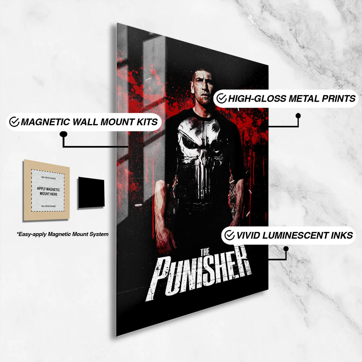 Flex Designs Metal Poster Marvels The Punisher Final 16 x 24" Home Goods - TV Show 2017 TV Show Metal Poster