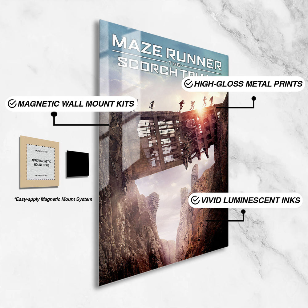 Flex Designs Metal Poster Maze Runner The Scorch Trials 16 x 24" Home Goods - Movie 2015 Movie Metal Poster