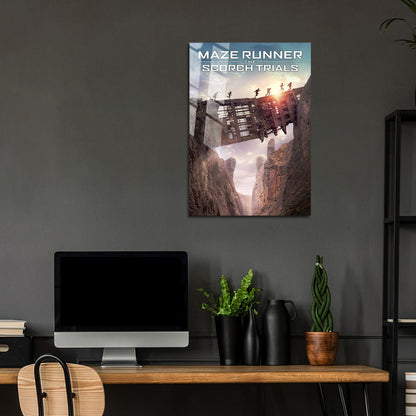 Flex Designs Metal Poster Maze Runner The Scorch Trials 24 x 36" Home Goods - Movie 2015 Movie Metal Poster
