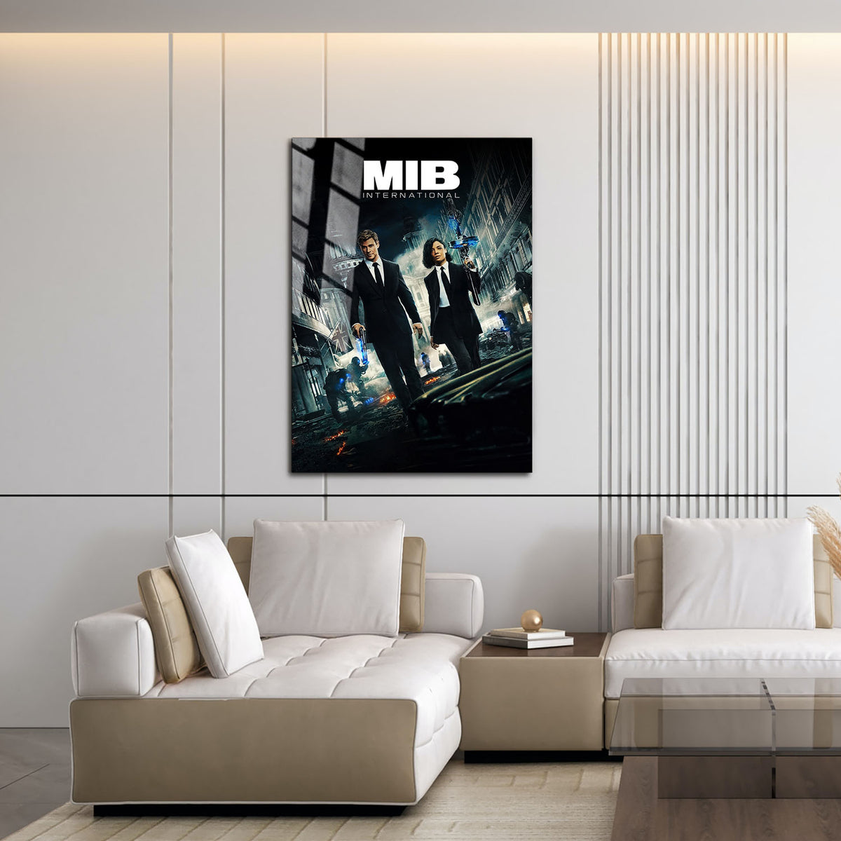 Flex Designs Metal Poster Men in Black- International 16 x 24" Home Goods - Movie 2019 Movie Metal Poster