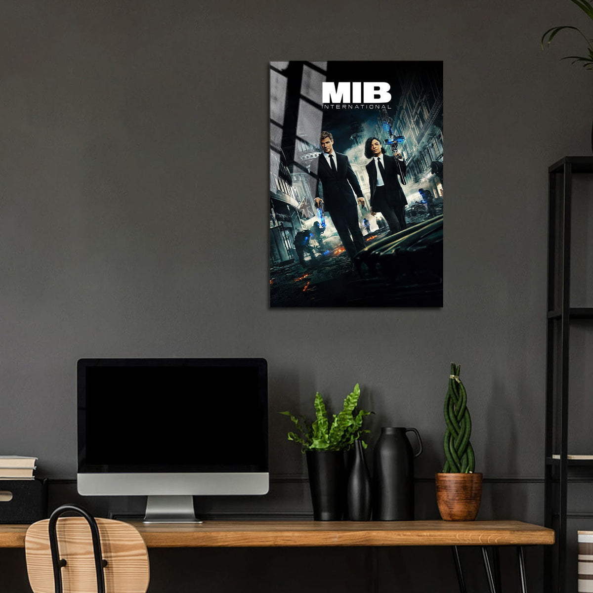 Flex Designs Metal Poster Men in Black- International 24 x 36" Home Goods - Movie 2019 Movie Metal Poster