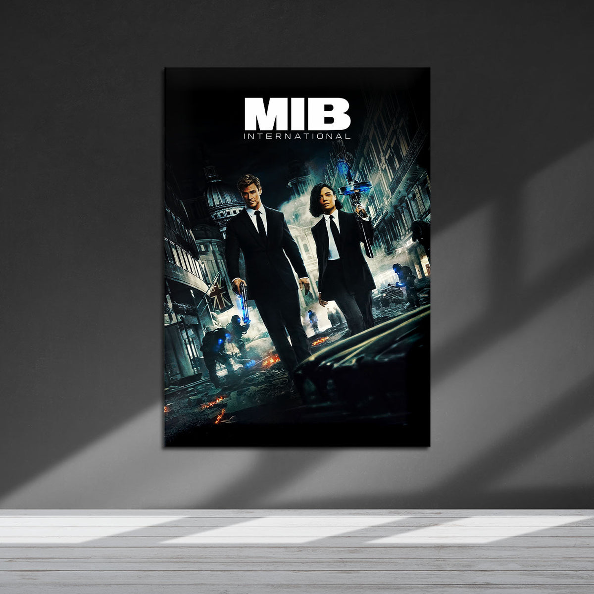 Flex Designs Metal Poster Men in Black- International 5 x 7" Home Goods - Movie 2019 Movie Metal Poster