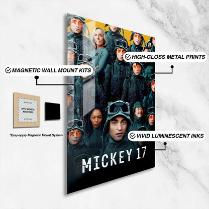 Flex Designs Metal Poster Mickey 17 16 x 24" Home Goods - Movie 2025 Movie Metal Poster
