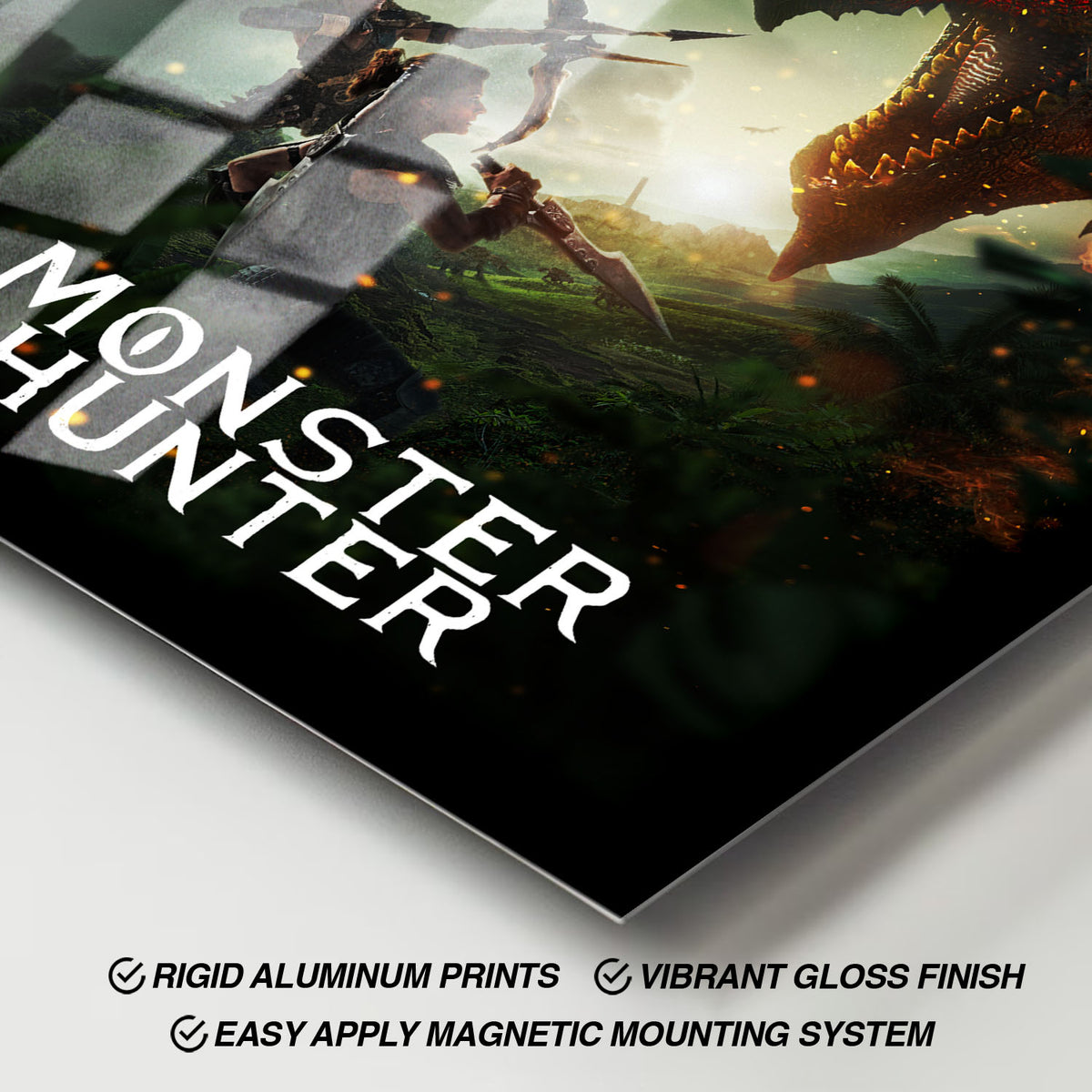 Flex Designs Metal Poster Monster Hunter 11 x 17" Home Goods - Movie 2020 Movie Metal Poster
