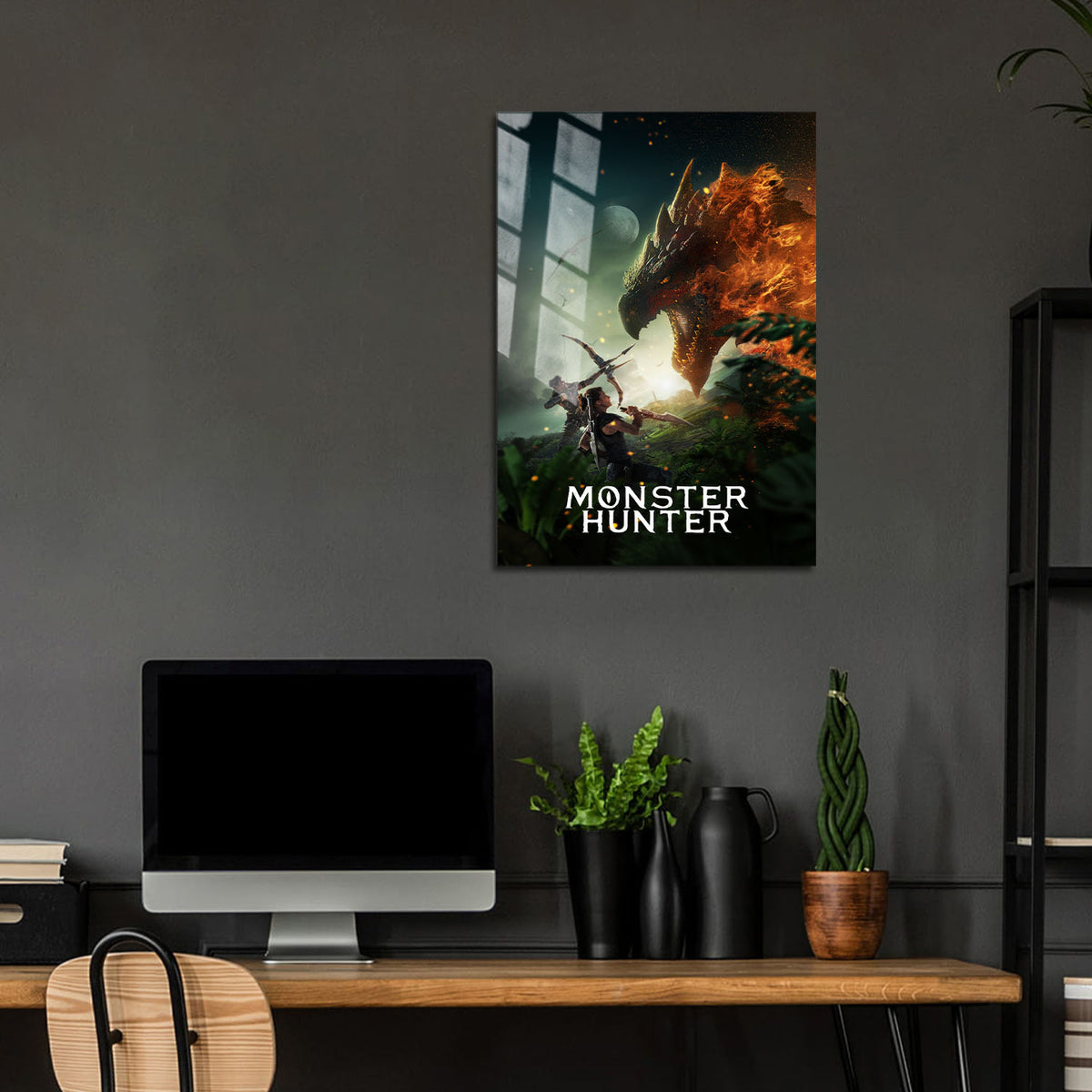 Flex Designs Metal Poster Monster Hunter 24 x 36" Home Goods - Movie 2020 Movie Metal Poster