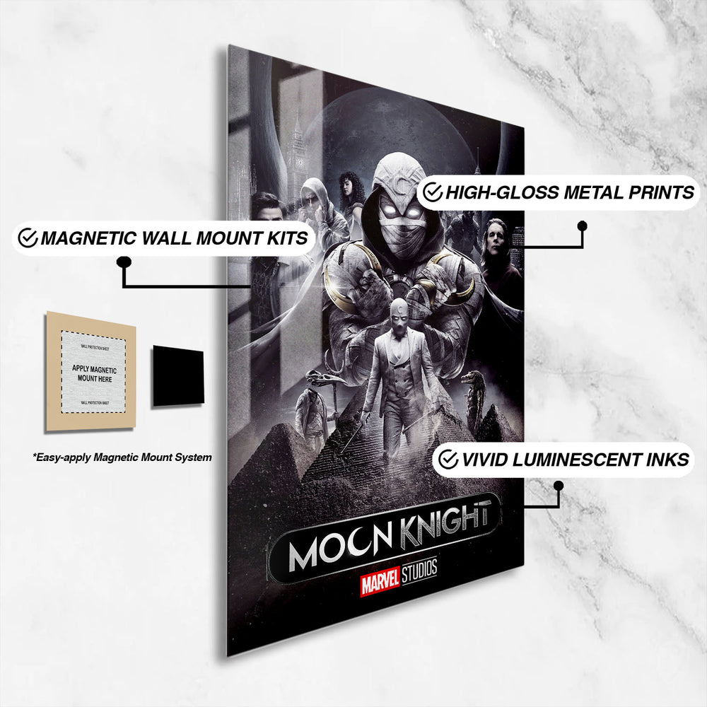 Flex Designs Metal Poster Moon Knight Cover 16 x 24" Home Goods - TV Show 2022 TV Show Metal Poster