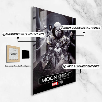 Flex Designs Metal Poster Moon Knight Cover 16 x 24" Home Goods - TV Show 2022 TV Show Metal Poster
