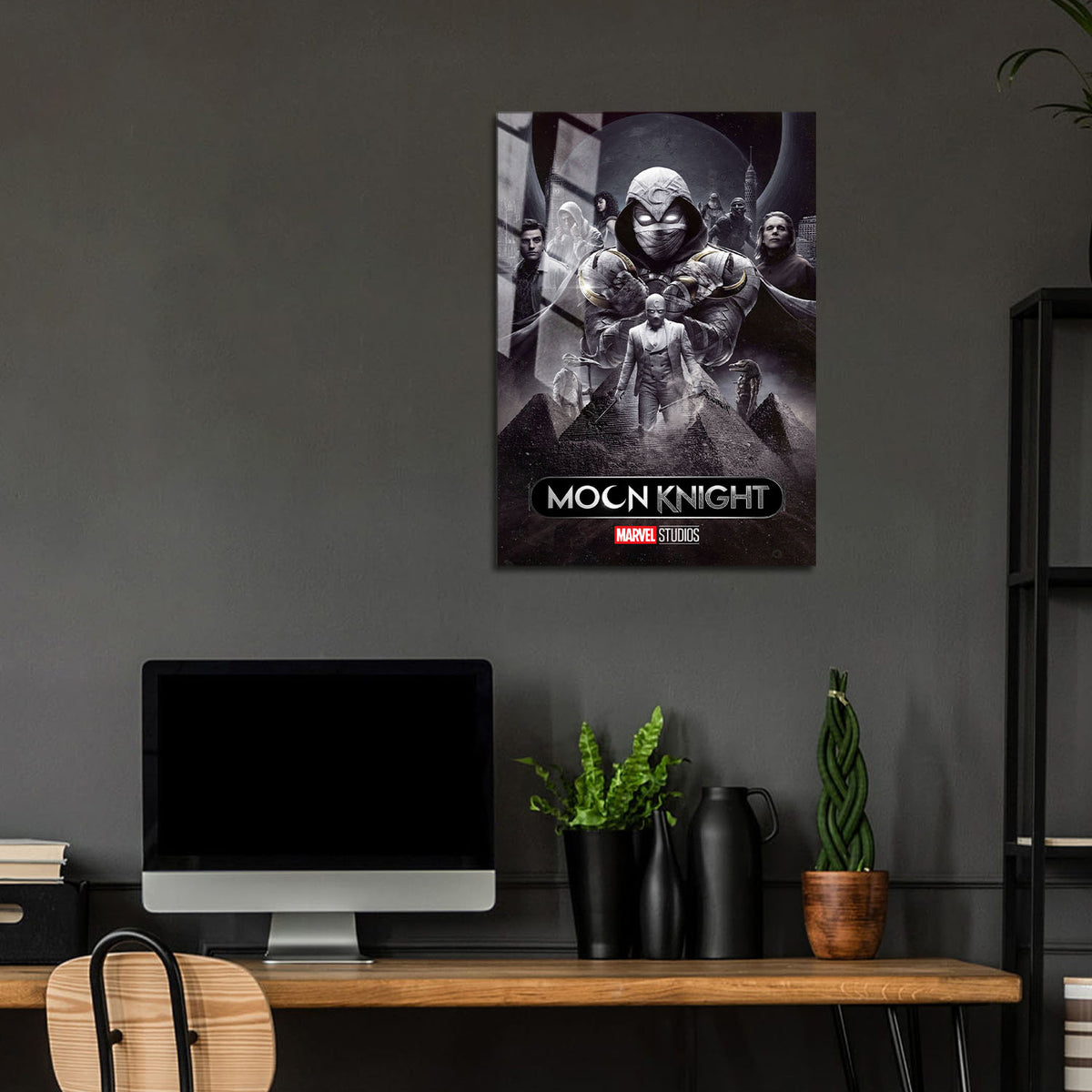 Flex Designs Metal Poster Moon Knight Cover 24 x 36" Home Goods - TV Show 2022 TV Show Metal Poster