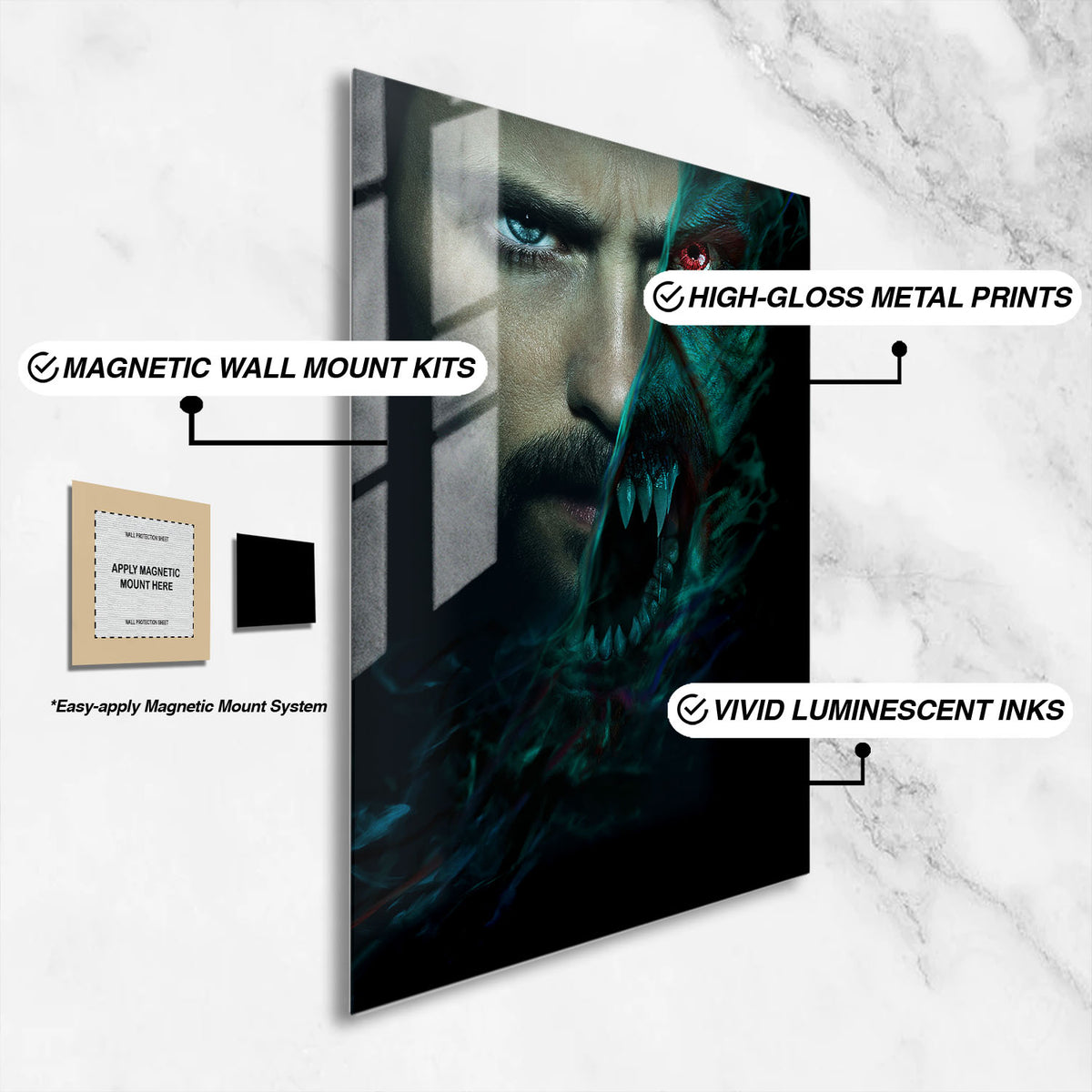 Flex Designs Metal Poster Morbius Textless 16 x 24" Home Goods - Movie 2022 Movie Metal Poster