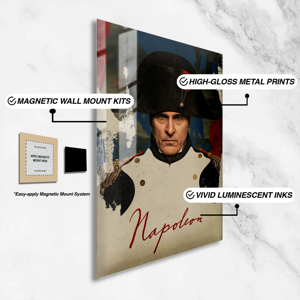 Flex Designs Metal Poster Napoleon 16 x 24" Home Goods - Movie 2023 Movie Metal Poster
