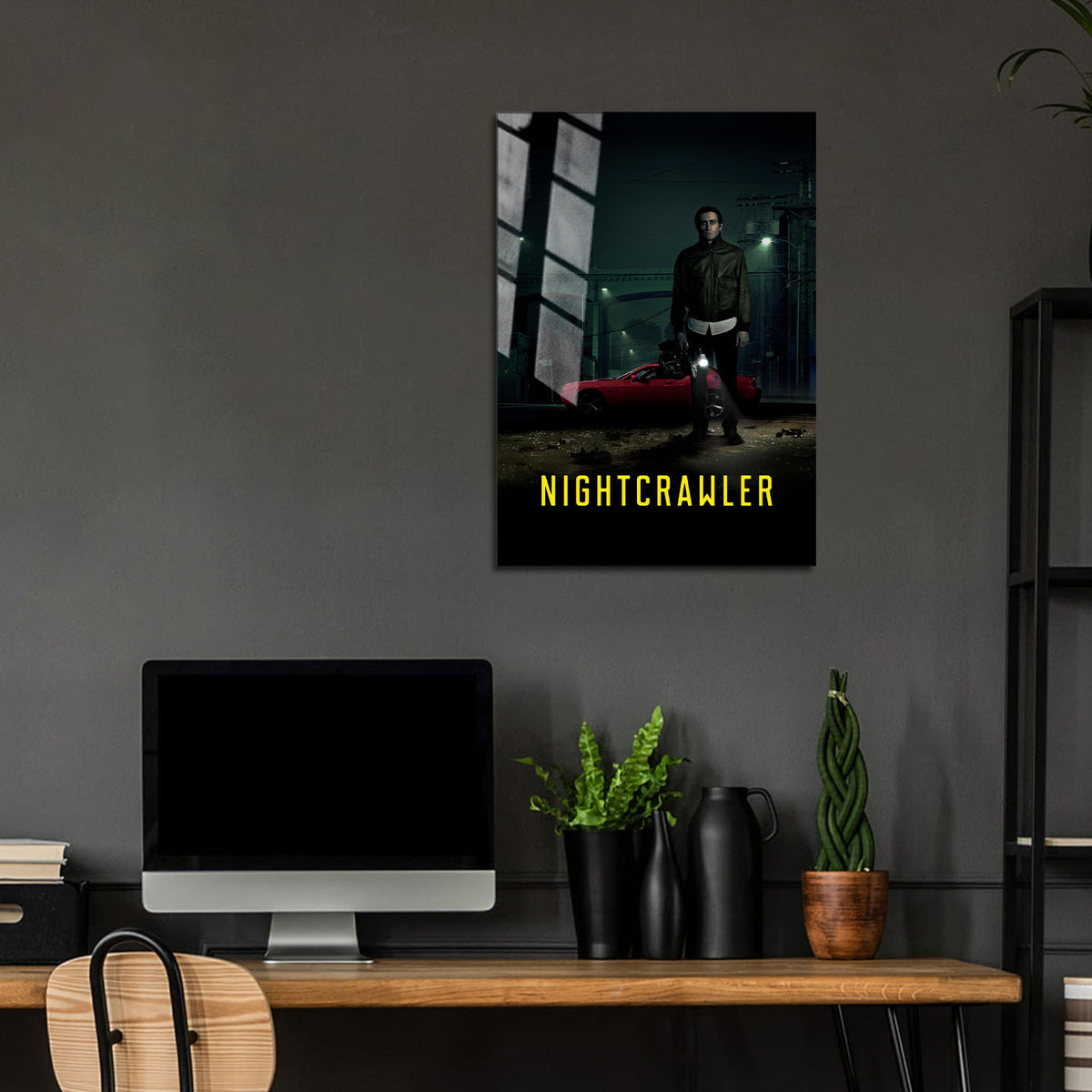 Flex Designs Metal Poster Nightcrawler 24 x 36" Home Goods - Movie 2014 Movie Metal Poster
