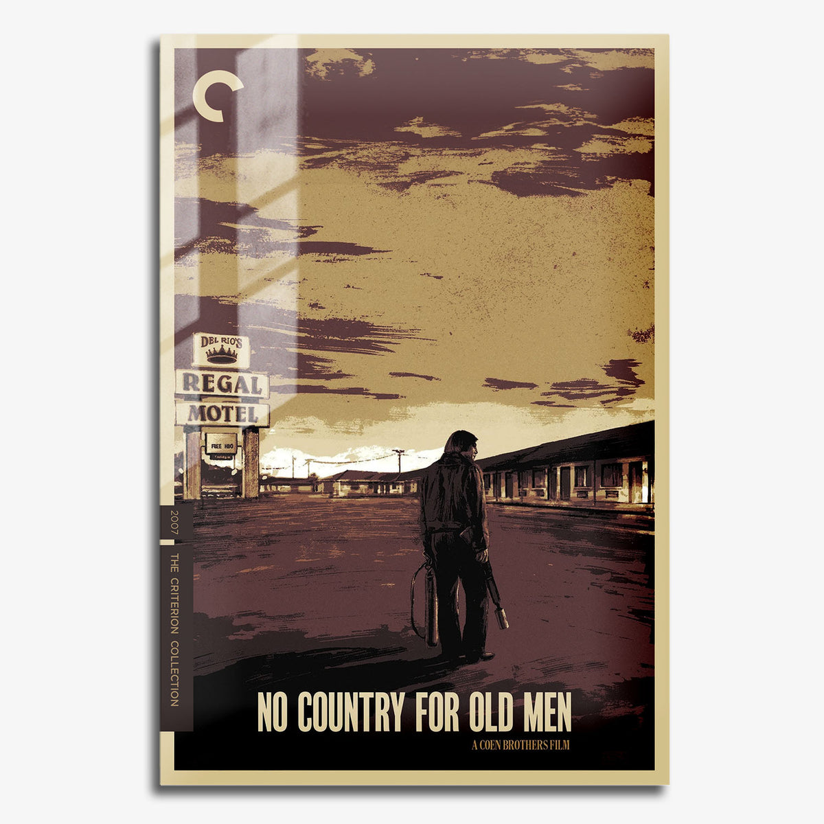 Flex Designs Metal Poster No Country for Old Men Sketch 11 x 17" Home Goods - Movie 2007 Movie Metal Poster