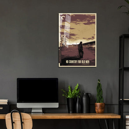 Flex Designs Metal Poster No Country for Old Men Sketch 24 x 36" Home Goods - Movie 2007 Movie Metal Poster