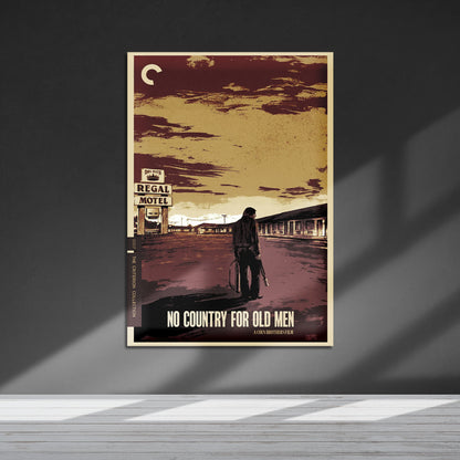 Flex Designs Metal Poster No Country for Old Men Sketch 5 x 7" Home Goods - Movie 2007 Movie Metal Poster