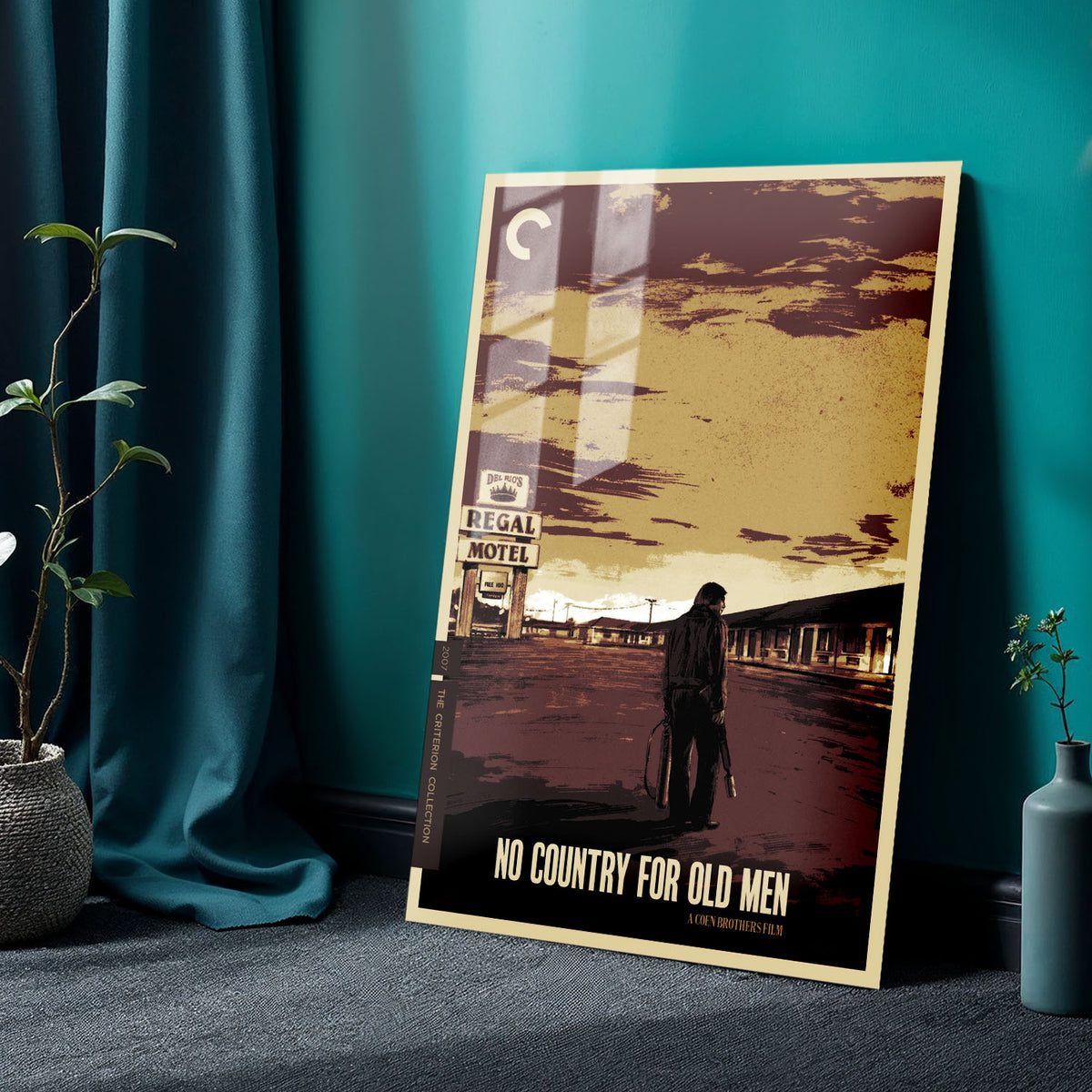 Flex Designs Metal Poster No Country for Old Men Sketch 24 x 36" Home Goods - Movie 2007 Movie Metal Poster