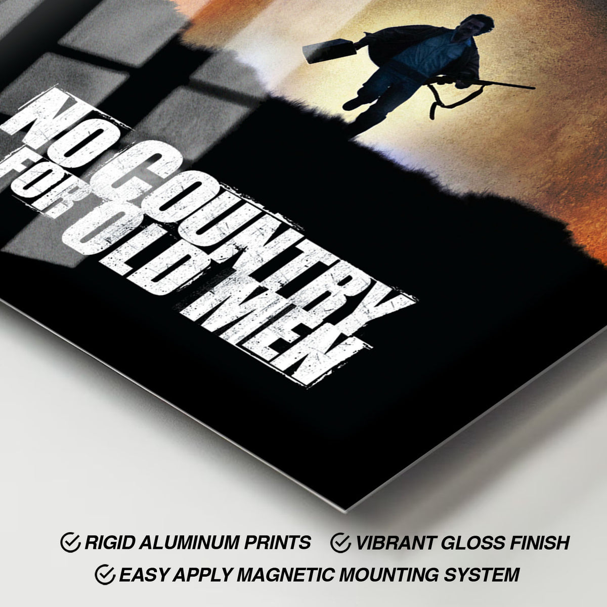 Flex Designs Metal Poster No Country for Old Men 11 x 17" Home Goods - Movie 2007 Movie Metal Poster