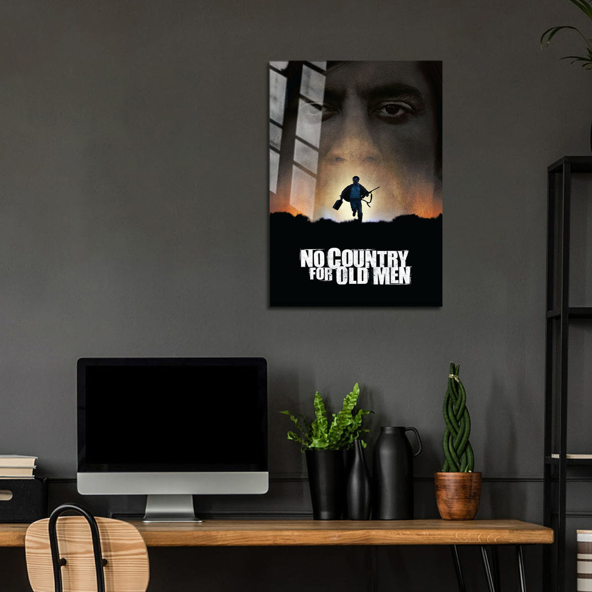 Flex Designs Metal Poster No Country for Old Men 24 x 36" Home Goods - Movie 2007 Movie Metal Poster