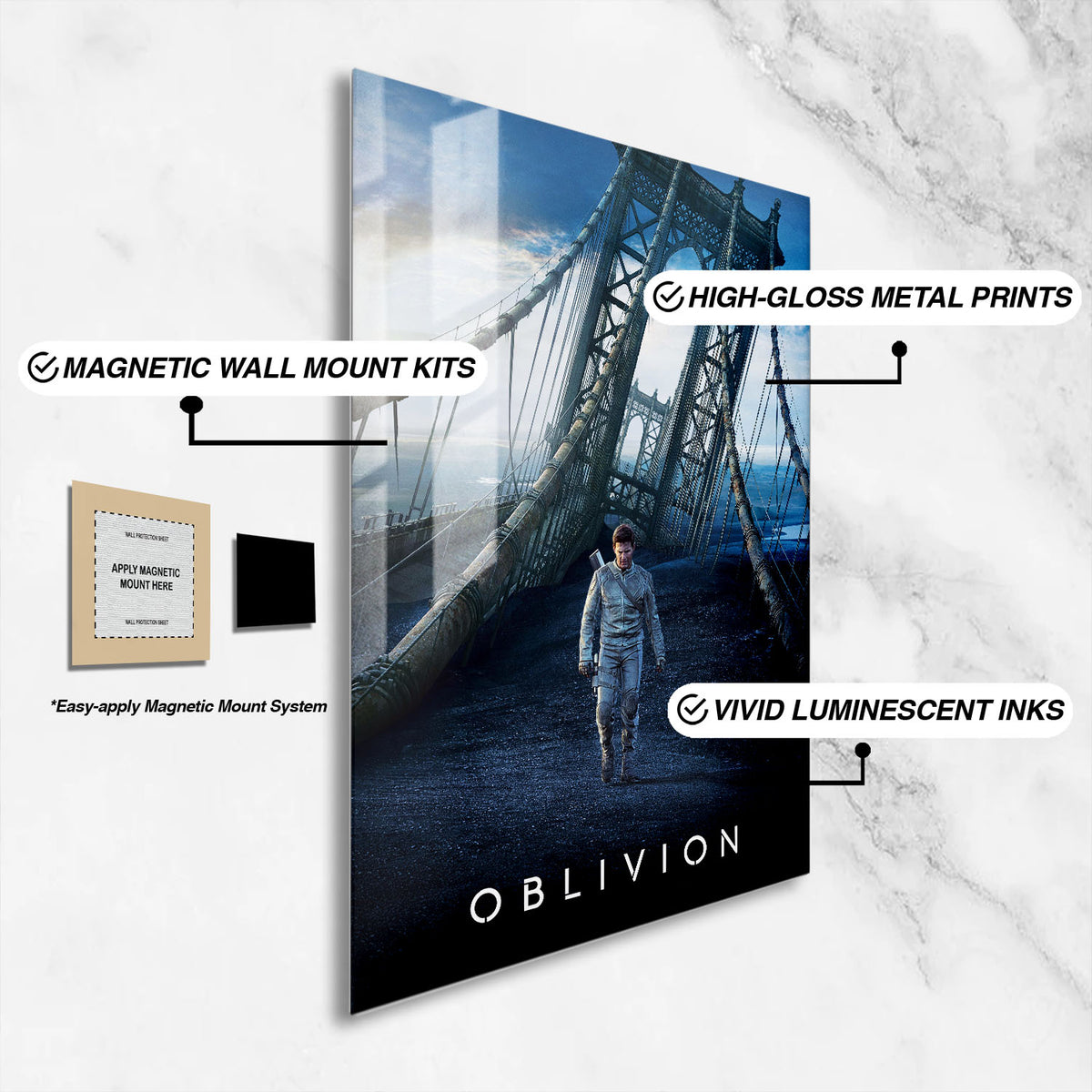 Flex Designs Metal Poster Oblivion 16 x 24" Home Goods - Movie 2013 Movie Metal Poster