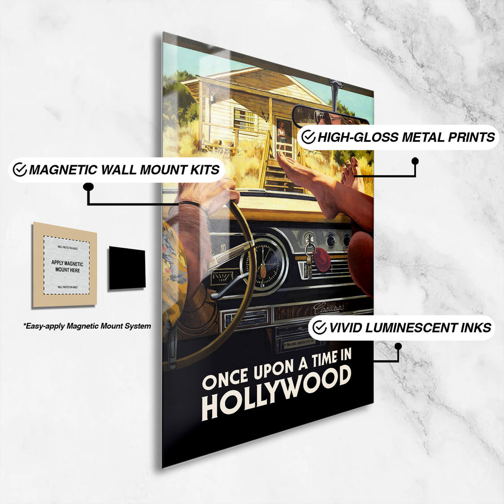 Flex Designs Metal Poster Once Upon a Time in Hollywood Theatrical 16 x 24" Home Goods - Movie 2019 Movie Metal Poster