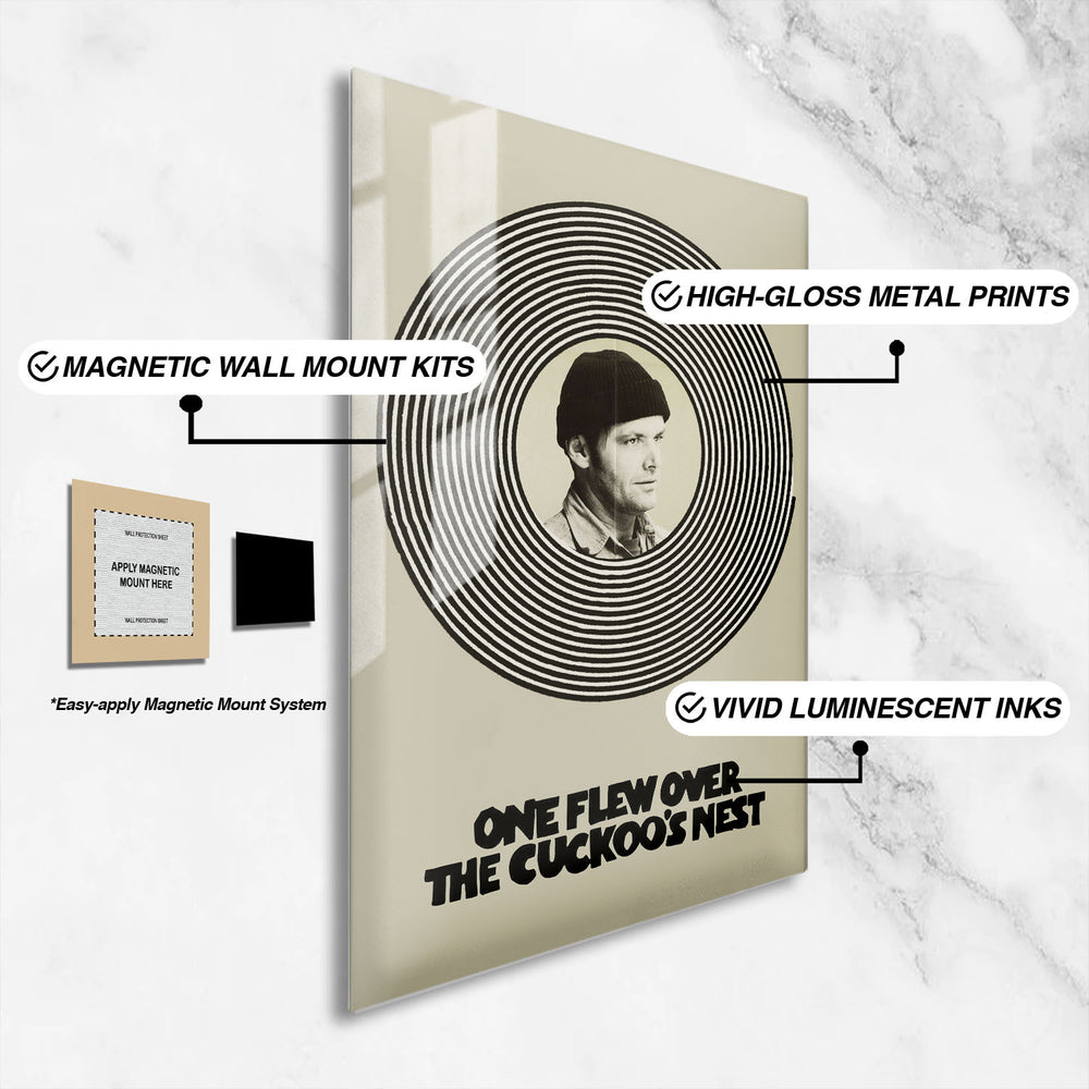 Flex Designs Metal Poster One Flew Over the Cuckoos Nest 16 x 24" Home Goods - Movie 1975 Movie Metal Poster
