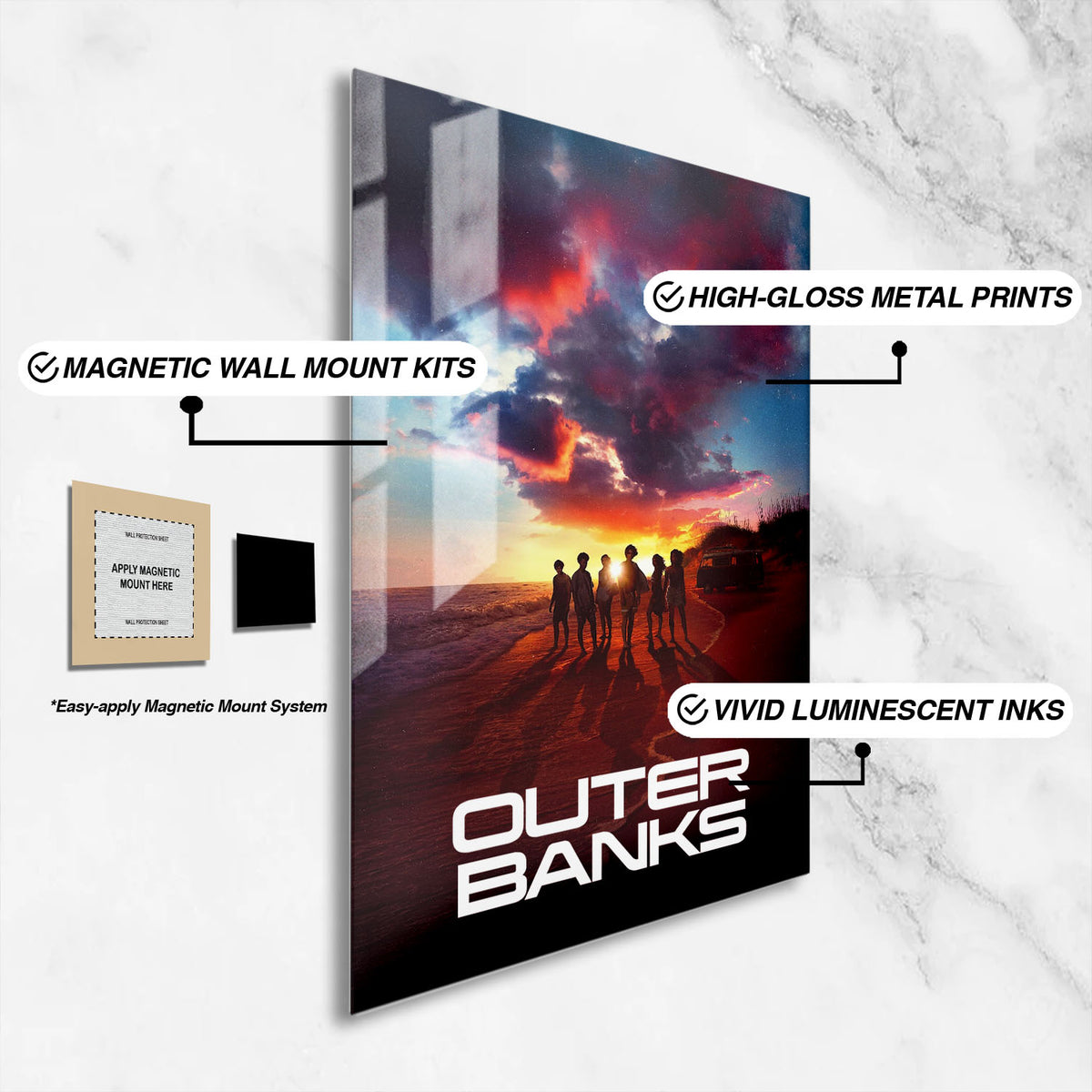 Flex Designs Metal Poster Outer Banks 16 x 24" Home Goods - TV Show 2020 TV Show Metal Poster