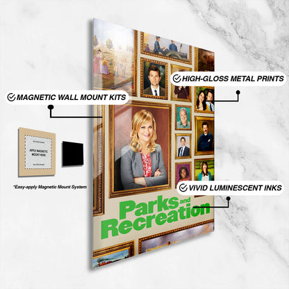 Flex Designs Metal Poster Parks and Recreation 16 x 24" Home Goods - TV Show 2009 TV Show Metal Poster