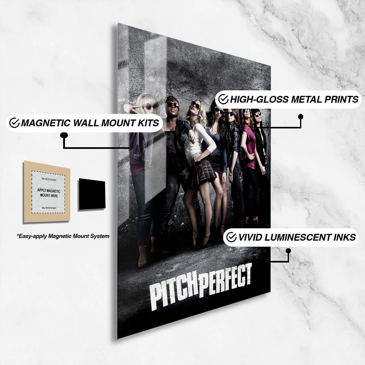 Flex Designs Metal Poster Pitch Perfect 16 x 24" Home Goods - Movie 2012 Movie Metal Poster