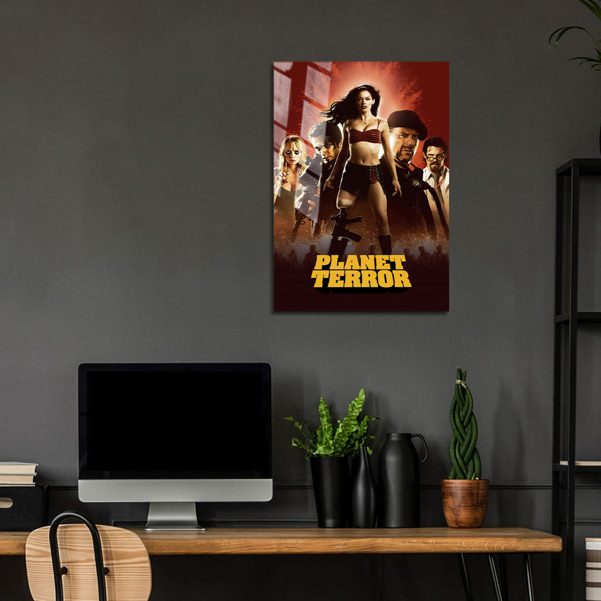 Flex Designs Metal Poster Planet Terror 24 x 36" Home Goods - Movie 2007 Movie Metal Poster