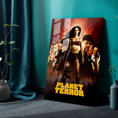 Flex Designs Metal Poster Planet Terror 24 x 36" Home Goods - Movie 2007 Movie Metal Poster