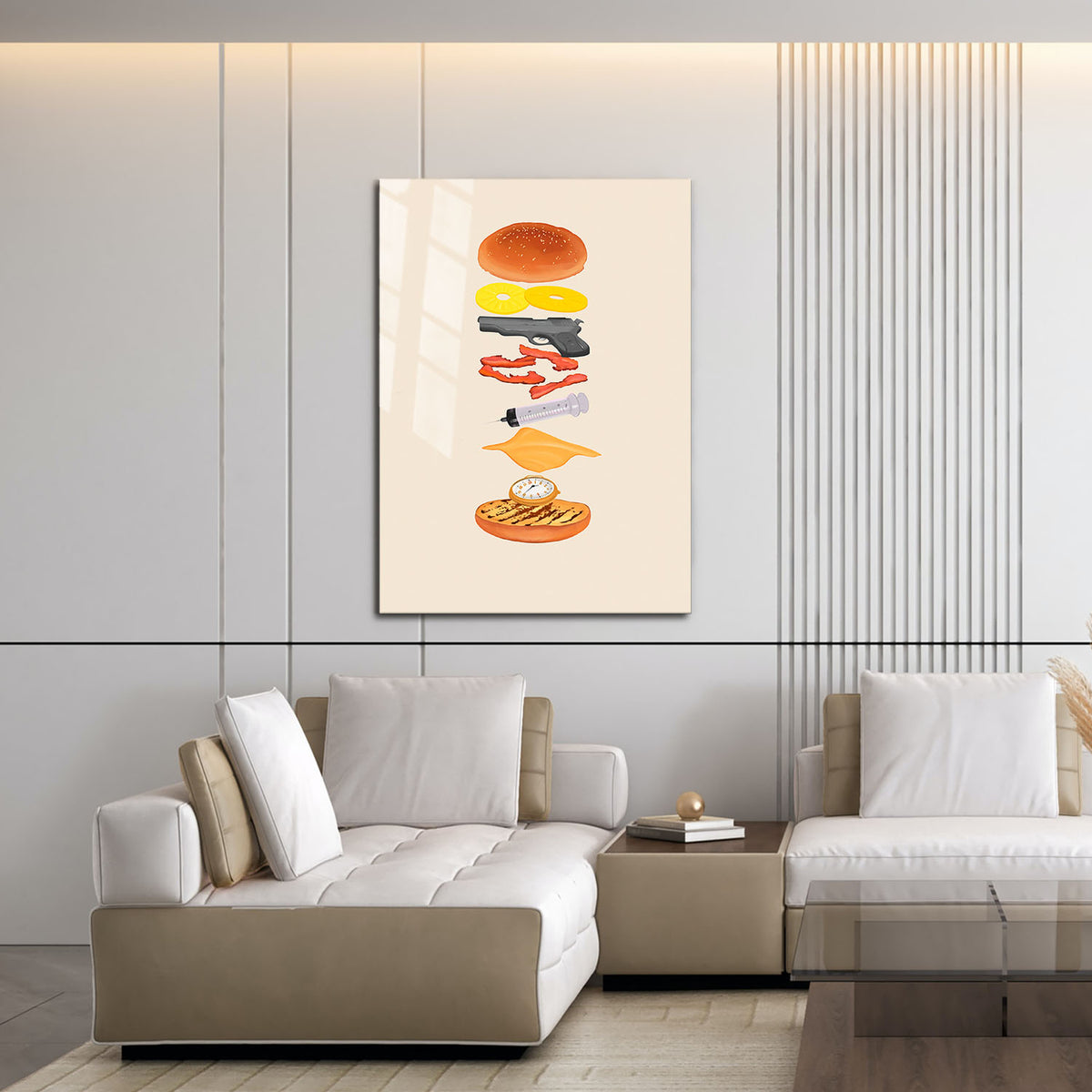 Flex Designs Metal Poster Pulp Fiction Deconstructed 16 x 24" Home Goods - Movie 1994 Movie Metal Poster