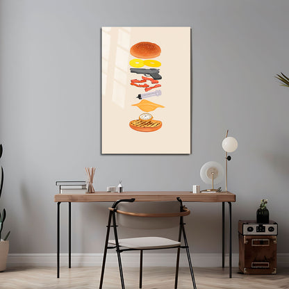 Flex Designs Metal Poster Pulp Fiction Deconstructed 5 x 7" Home Goods - Movie 1994 Movie Metal Poster
