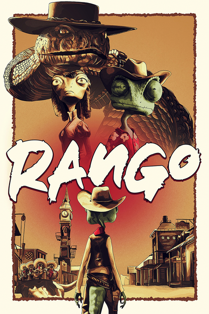 Flex Designs Metal Poster Rango 11 x 17" Home Goods - Movie 2011 Movie Metal Poster