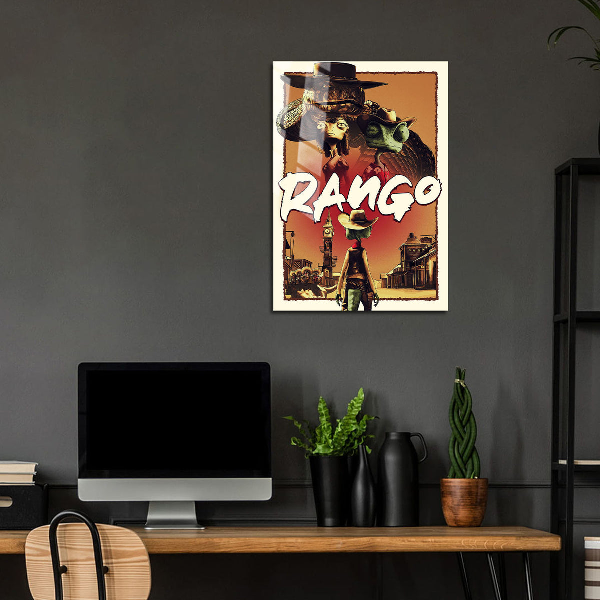 Flex Designs Metal Poster Rango 24 x 36" Home Goods - Movie 2011 Movie Metal Poster